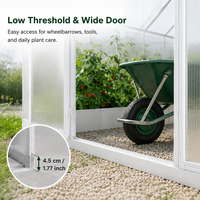 Kit de Invernadero de Policarbonato para Exteriores SEEYES, Invernadero de Jardín con Estructura de Aluminio y Techo Ventilado, Fabricante OEM ODM