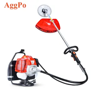 Gasoline Weeder, Backpack Gasoline Power Grass Cutting Machine Side-mounted Knapsack Lawn Mower, Farm Wheat Rice Harvester