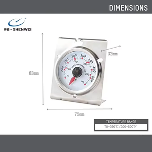 घर में खाना पकाने के लिए अकेले खड़े होने के लिए sw 304 स्टेनलेस स्टील घरेलू हुक थर्मामीटर बड़ा डायल ओवन कुकवेयर थर्मामीटर - Product Image 2