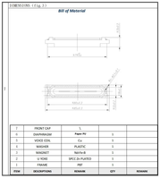 KBE KAIBOER KBE-8520 85*20mm 8 Ohm 2.0W IP67 Modul Speaker Dinamis Magnetik Neodymium Tahan Air 80-110dB