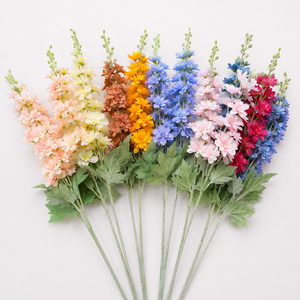 Fiori Artificiali di Delphinium Bianco a Stelo Lungo LUYI, Decorazioni Moderne per Casa, Matrimoni Autunnali, Eventi e Feste, Profumati - Product Image 1
