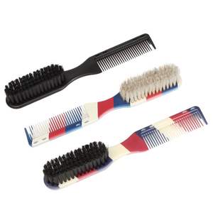 Beschichtung Benutzer definiertes Logo <span class=keywords><strong>Barber</strong></span> Pole Pattern Doppelseitiger Hals reiniger Duster <span class=keywords><strong>Barber</strong></span> Fade <span class=keywords><strong>Brush</strong></span> Fade Bart bürsten - Product Image 1