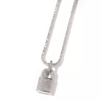 Nouveautés en promotion : Pendentifs breloques pour homme en laiton plaqué or 18 carats, sertis de zircon 5A et CZ, style rappeur