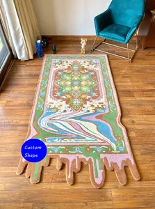 Top Selling Pray Rugs For Room High Pile Custom Pray Area Rugs Irregular Shape Carpets 3D Design Rug