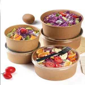 Takeaway Food Containers Lunch Box Disposable Paper Slalad Bowl - China  Kraft Food Container Kraft Paper Bowl, Kraft Paper Container Take Away Food  Container