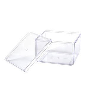 Custom ps hard clear plastic wedding party candy cake packaging gift box