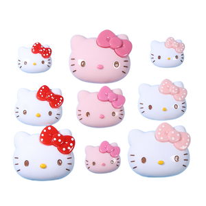 จี้เรซิ่นรูปแมวการ์ตูนน่ารักแบบแบน สำหรับตกแต่งเคสมือถือ DIY อุปกรณ์ตกแต่งเคสมือถือลายโมเดล - Product Image 2