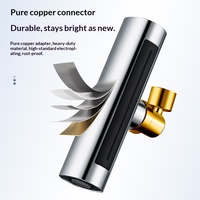 Adaptateur universel pour robinet de cuisine, sortie d'eau à quatre vitesses, pomme de douche en cuivre plein, interface électro-plaquée anti-éclaboussures, aérateur