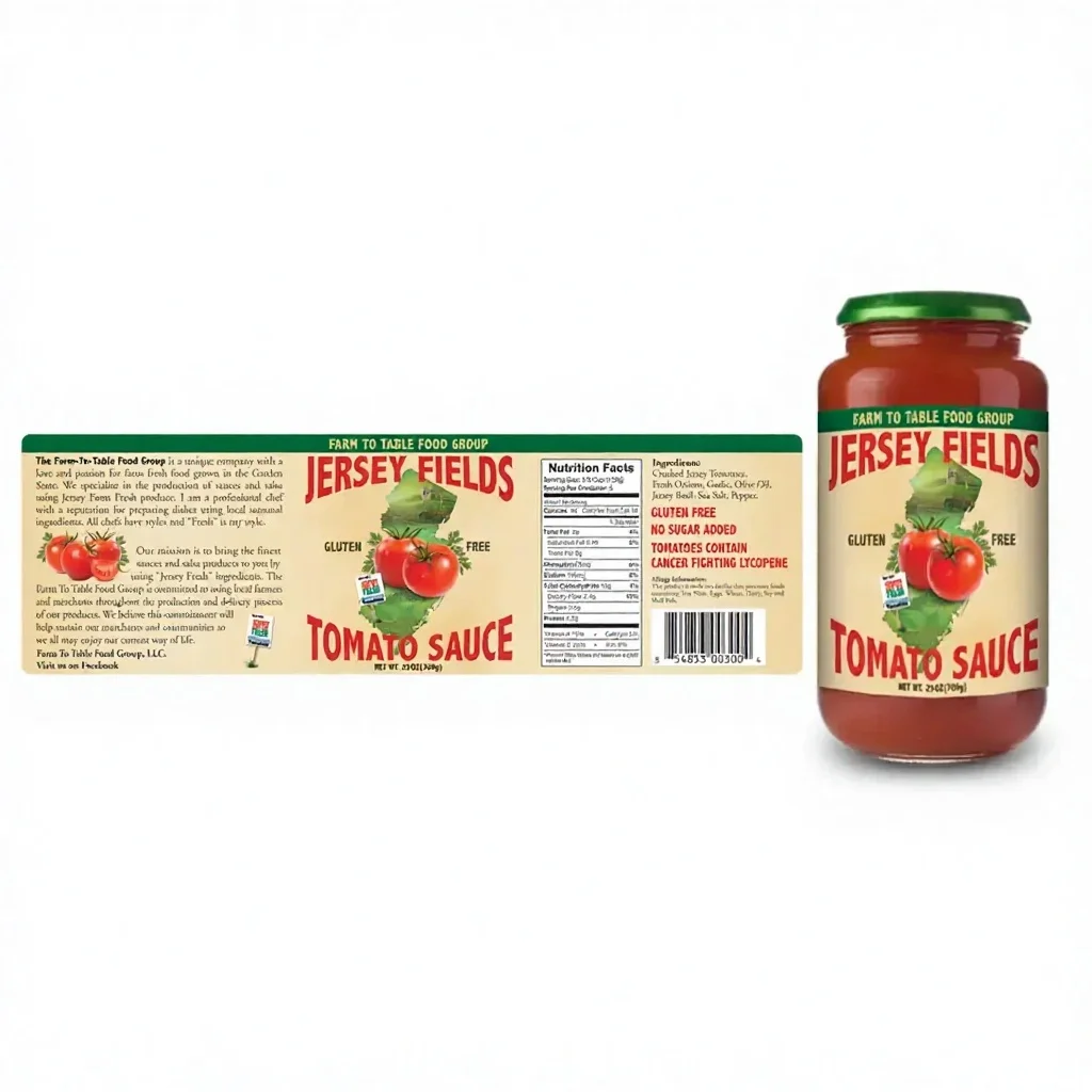 Custom Adhesive Food Packaging Labels for Jars & Cans Eco-Friendly Heat-Resistant UV Printed Roll Stickers Waterproof Wholesale