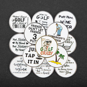 Fabricant de marqueurs de balle de golf en émail de haute qualité, marqueur de golf personnalisé, clip pour chapeau - Product Image 1