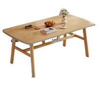 Nouvelle table à manger rectangulaire multifonctionnelle en bois durable et minimaliste pour hôtel, négociation, conférence, ou balcon (pour le thé)