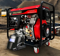 Machine à souder mobile 5KW de haute qualité avec moteur diesel vertical à refroidissement par air à cylindre unique à blindage ouvert