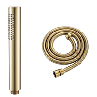 Ensemble de douche à main Weihao en laiton noir, avec douchette murale et tuyau en acier inoxydable de 1,5 m pour salle de bain