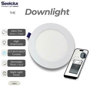 Downlight LED encastré, lumière nocturne 2000K, dimmable, IP44, blanc, SMD, angle de faisceau 110°, CRI80, certifié Energy Star, garantie 3 ans, 5CCT - Product Image 2