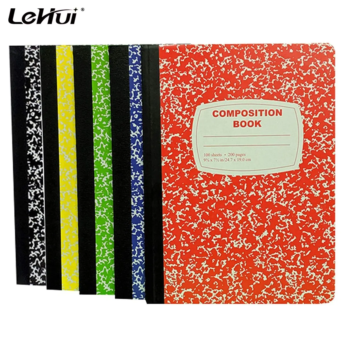 Lehui stationary1 Nero 1 Rosso 1 Verde 1 Blu 1 Giallo 100 Foglio di Composizione Notebook 5 di Larghezza Composizione Governato Notebook per Sc