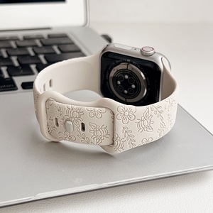 Adatto per <span class=keywords><strong>Apple</strong></span> <span class=keywords><strong>Watch</strong></span> cinturino <span class=keywords><strong>Apple</strong></span> Watch9-1 <span class=keywords><strong>SE</strong></span> incisione Bee Iwatch8 in Silicone fiore cinturino 42/44/45/49MM - Product Image 3
