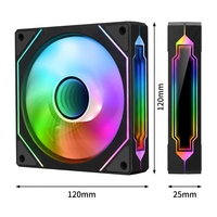 Ventiladores de Refrigeración para Caja de PC Magic Infinity Mirror de 120 mm RGB ARGB, Silenciosos, con Aspas de Giro Positivo/Inverso, para Juegos