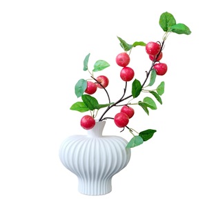 Qingyu Chronicle Branche d'Apple Artificielle Rouge en Mousse Plastique Décoration de Noël Composition de Fruits Taille M - Product Image 5