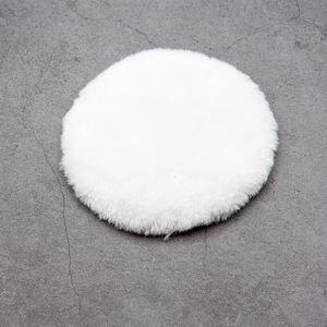 Car Polishing Sponge Pad Round White Fuzzy Material For Auto Detailing - Product Image 1