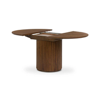 Table à manger extensible moderne en MDF de qualité supérieure, avec base côtelée, pour la maison et l'hôtel – Direct Usine