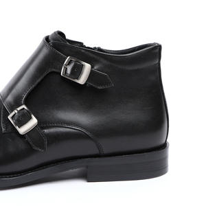 Botas de Tobillo de Cuero Genuino de Lujo para Hombre, Otoño Invierno, Estilo Ejecutivo, con Cordones, Transpirables, Suela de Goma - Product Image 4