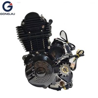 Moteur de moto d'occasion 250cc 4 temps refroidi par air 4 cylindres, ensemble complet, allumage CDI, démarrage électrique et au kick pour moto tout-terrain et VTT