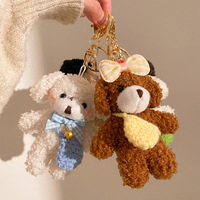 Porte-clés Ours en Peluche Doux et Mignon, Pendentif de Sac Adorable, Accessoires Kawaii, Vente en Gros