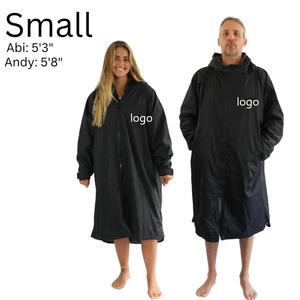 * أطفال أسود مقاوم للماء السباحة سترة ركوب الأمواج الجاف تغيير معطف المعطف الكبار - Product Image 5