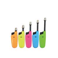 Briquet de cuisine coupe-vent en plastique pour cuisinière à gaz, rechargeable, avec tige d'allumage à flamme ouverte allongée, vente en gros transfrontalière
