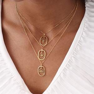 12 <span class=keywords><strong>naissance</strong></span> fleur collier ovale en acier inoxydable pendentif colliers pour femmes bijoux <span class=keywords><strong>naissance</strong></span> fleur charme collier pour femmes cadeaux - Product Image 4