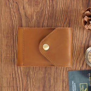 Portefeuille vintage en cuir Crazy Horse Litong Leather Goods, pliable, 6 pouces, porte-cartes d'identité et permis de conduire, unisexe - Product Image 4