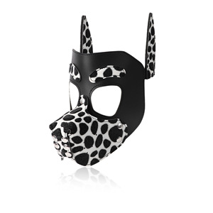 Máscara para Perros BANSEY, Diseño Submisivo, Dos Piezas Desmontables, Cubre hocico de PVC y Cuero, Capucha de Bondage, Accesorios de Restricción para Juegos de Rol Fetichistas - Product Image 1
