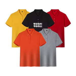 Soie personnalisée de haute qualité pour les T-shirts polo Rides résilientes Logo Boutons imprimés Chemises de golf en toile solide pour un usage quotidien - Product Image 1