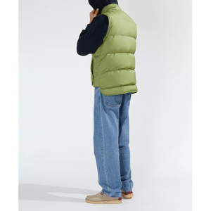 سترة منتفخة خضراء زيتونية قابلة للتخصيص للرجال-قماش بوليستر ، تصميم مبطن ، دافئ وأنيق ، مثالي للأزياء الشتوية - Product Image 3