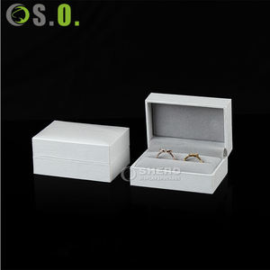 Boîte d'emballage de bijoux en papier imitation cuir PU haut de gamme, coffret cadeau élégant pour bracelet et bague - Product Image 6