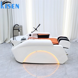 เตียงนวดสระผมอัตโนมัติ Kisen Popular รุ่น Zen-flow 4D Robert พร้อมระบบนวดศีรษะแบบน้ำตก ปรับแต่งได้ด้วยหนังและไฟ - Product Image 4