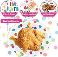 Assiettes en papier ovales jetables pour fête d'anniversaire, 11 pouces, résistantes à l'eau et à l'huile, design à pois colorés, pour baby shower, réunions de famille