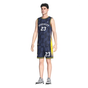 Uniforme de Baloncesto Personalizable y Transpirable de Fábrica, Conjunto sin Mangas con Cuello Redondo para Equipos al Aire Libre, Tallas Grandes, con Estampado de Ropa Americana - Product Image 5