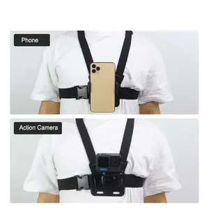 Usine 5 en 1 caméra ensemble sangle de poitrine avec support de téléphone adaptateur de Base de Type J accessoires de montage Chesty <span class=keywords><strong>ou</strong></span> <span class=keywords><strong>GOPRO</strong></span> <span class=keywords><strong>11</strong></span> <span class=keywords><strong>10</strong></span> - Product Image 4