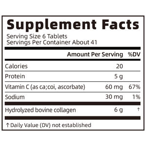 Integratore di collagene <span class=keywords><strong>con</strong></span> <span class=keywords><strong>vitamina</strong></span> <span class=keywords><strong>C</strong></span> e biotina per gli uomini e le donne antiossidanti e sostenere la pelle capelli unghie salute collagene <span class=keywords><strong>compresse</strong></span> - Product Image 4