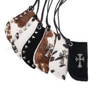 Pochette à bijoux et maquillage, porte-clés, étui à rouge à lèvres en cuir pour voyage
