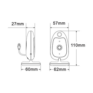 Babysorer IR visione notturna bidirezionale Audio VOX Baby Camera Monitor Video aggiornato VB610 Baby Monitor - Product Image 5