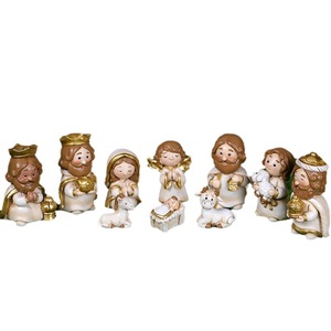 Dibujos animados Jesús escena de nacimiento luces LED de <span class=keywords><strong>Navidad</strong></span> adornos de resina ecológicos borde cruzado para decoraciones de regalo de vacaciones para <span class=keywords><strong>Amazon</strong></span> - Product Image 5