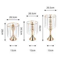 Table de mariage au détail Vase à fleurs pièce maîtresse or argent haute qualité Premium mariage décoratif cristal centres de table