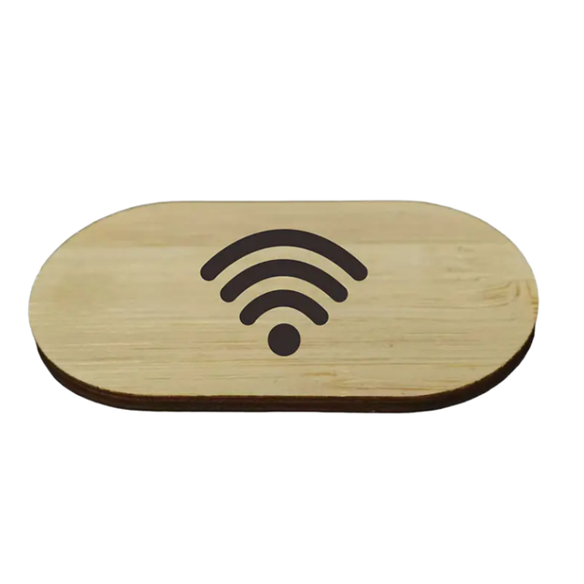 Wholesale Hecere E-06 Custom Wood NFC RFID/WiFi Waterproof Tag for Business Cards with 13.56MHz Chip
