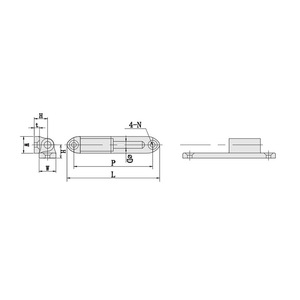Precision Cast Stainless Steel Hinge B-1066S 4 Hole 180 Degree Opening For Equipment Cabinet Doors - Product Image 1
