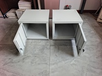 Lit superposé en acier à deux niveaux avec armoire, lits superposés pour enfants d'école avec rangement