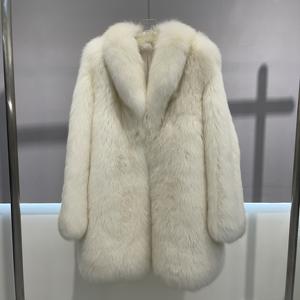 Giacca lunga personalizzata s m L taglia soprabito comoda pelliccia di volpe Unisex da <span class=keywords><strong>donna</strong></span> - Product Image 4