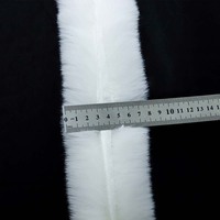 Bande de fourrure synthétique imitation lapin 8CM pour manchette de Hanfu Qipao avec bord brut, accessoires faits main DIY