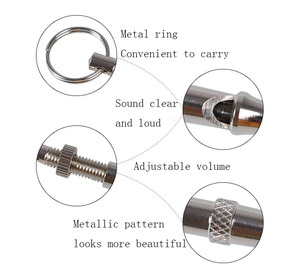 Fischietto per Addestramento Cani in Acciaio Inox con Volume Regolabile e Cordino - Product Image 2